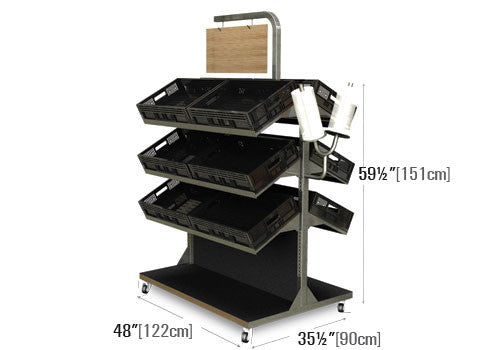Contemporary Four Shelves Metal Display [METTBL-248H]