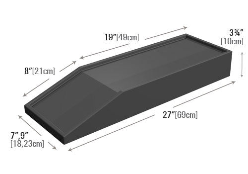 Meat Tray with Angled Front and Lip All Around [MR7 | MR9]