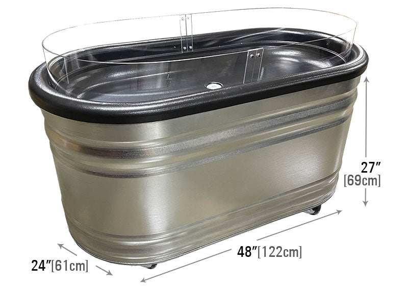 Oval Galvanized Bin [N-STO4-GT]