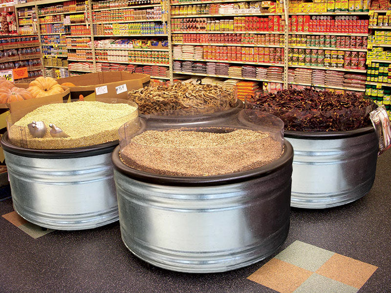 Round Galvanized Bin [N-STR3-GT  |  N-STR4-GT]