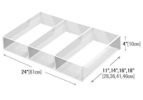 Clear Divided Produce Tray [PDT14]