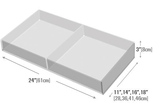 Clear Produce Tray with Adjustable Divider [PDT17]