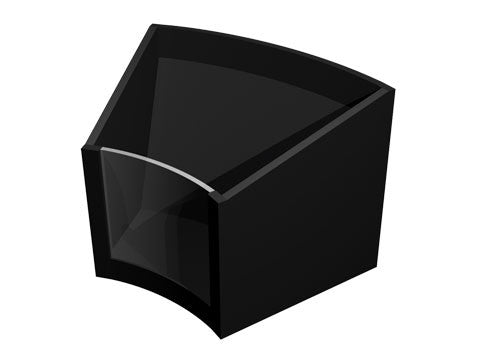 Small 11.5" High Convex Curved Shelf Insert with Clear Front [PR22CN]