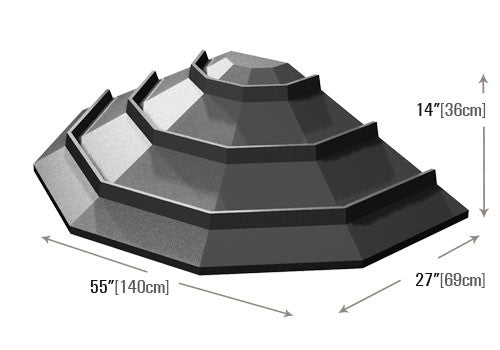 Half Moon Angled End Riser [PR591E]