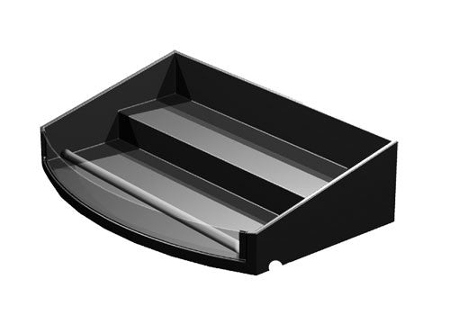 Curved Front Shelf Organizer with Step [PR72C]