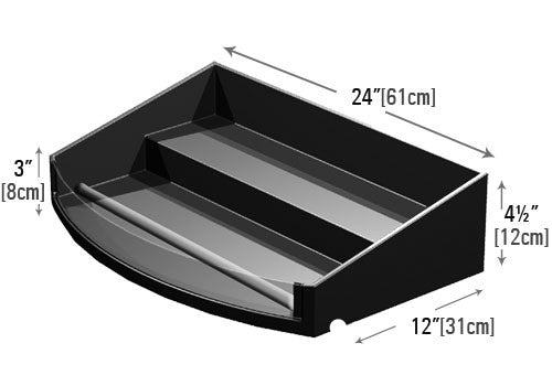 Curved Front Shelf Organizer with Step [PR72C]