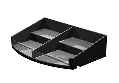 Curved Front Stepped Shelf Organizer [PR77C]