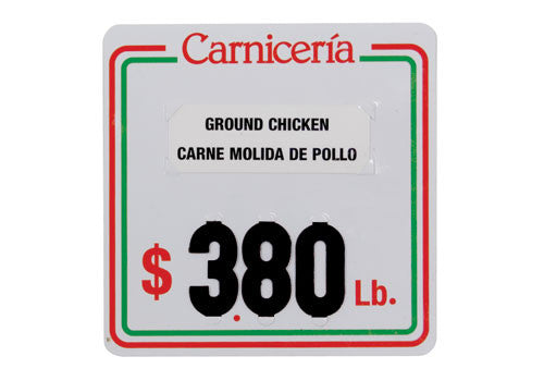 6×6½ Carniceria or Custom Logo Price Tags [SK4012]