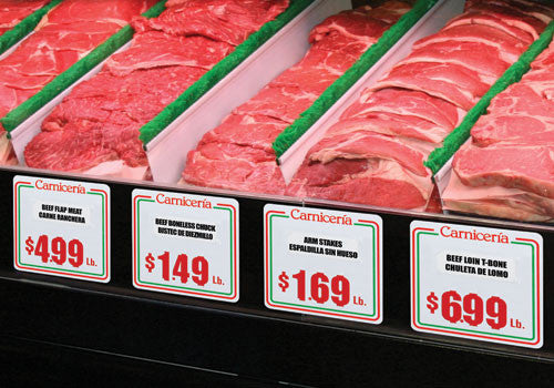 6×6½ Carniceria or Custom Logo Price Tags [SK4012]
