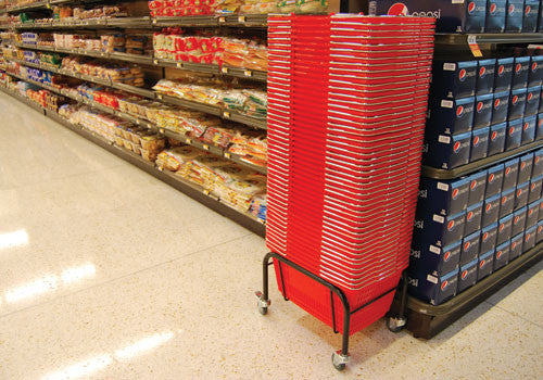 Plastic Shopping Basket Metal Stand [SPB-20-14-10-STAND]