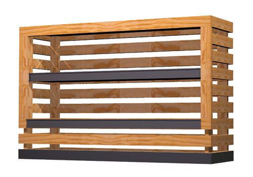 Slat Sided Produce Extender with Shelves [WXP15-S]
