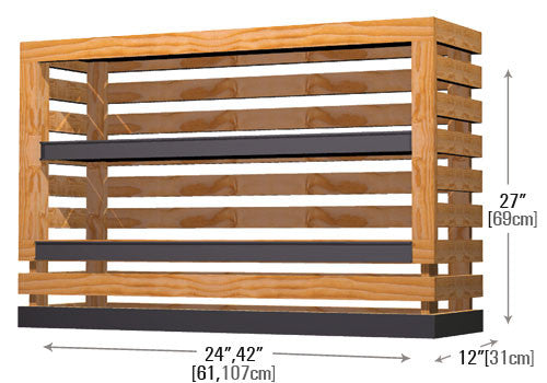 Slat Sided Produce Extender with Shelves [WXP15-S]