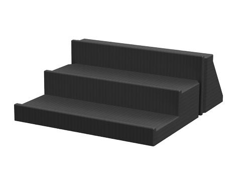 3 Stepped Back Cutout Deli Riser for Storage [DR73]