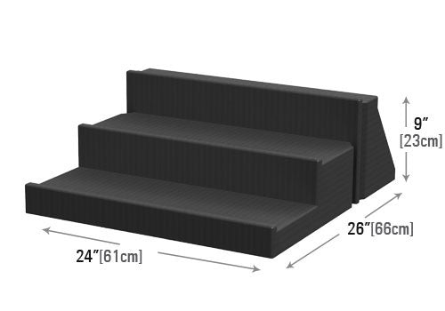 3 Stepped Back Cutout Deli Riser for Storage [DR73]