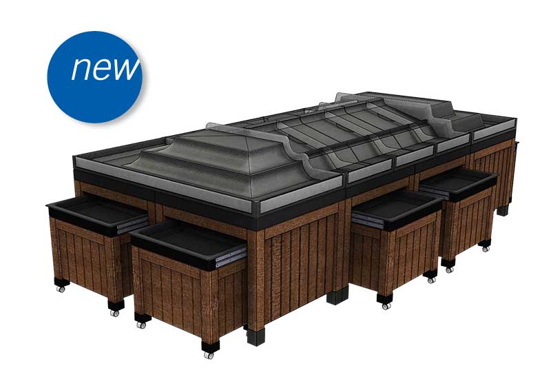 Dry Table with Orchard Bins [DT-OB]