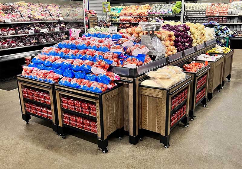 Dry Table with Orchard Bins [DT-OB-S]