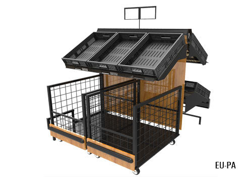 Orchard Table Produce Table Produce table riser Produce Signs Produce Merchandising Produce accessories Euro Table Euro Table Risers Metal