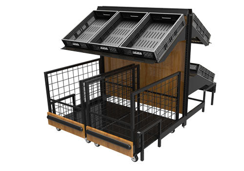 Orchard Table Produce Table Produce table riser Produce Signs Produce Merchandising Produce accessories Euro Table Euro Table Risers Metal