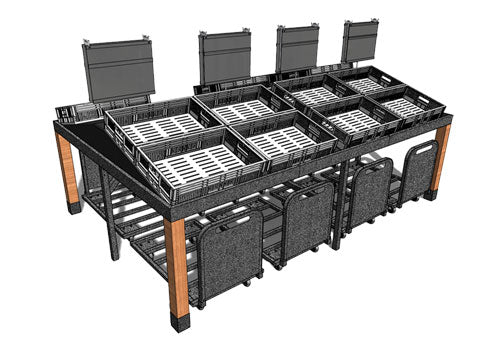 Orchard Table Produce Table Produce table riser Produce Signs Produce Merchandising Produce accessories Euro Table Euro Table Risers Metal