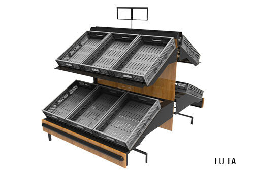 Orchard Table Produce Table Produce table riser Produce Signs Produce Merchandising Produce accessories Euro Table Euro Table Risers Metal frame euro table starter