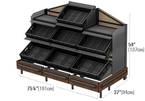 Orchard Table Produce Table Produce table riser Produce Signs Produce Merchandising Produce accessories Euro Table Euro Table Risers Metal