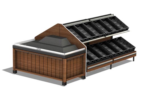 Orchard Table Produce Table Produce table riser Produce Signs Produce Merchandising Produce accessories Euro Table Euro Table Risers Metal