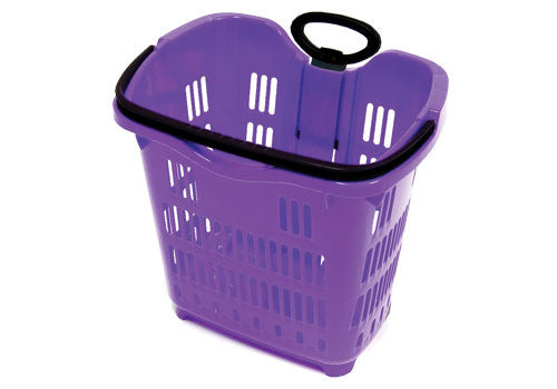Rolling Plastic Shopping Basket [RSPB-RED]