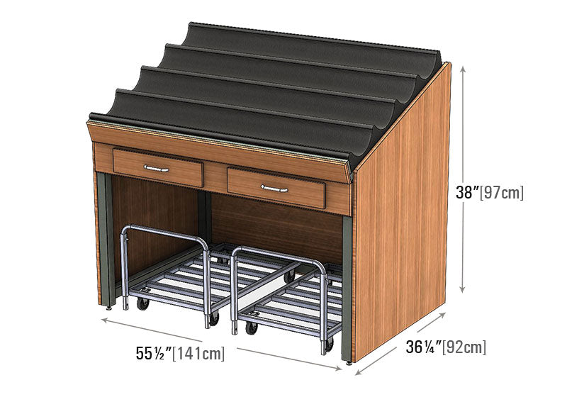 Square Bin with Complete Option Displays [OB3636]