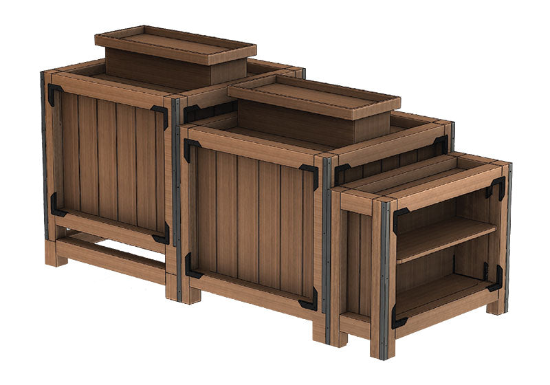 Square Bin with Complete Option Displays [OB3636]