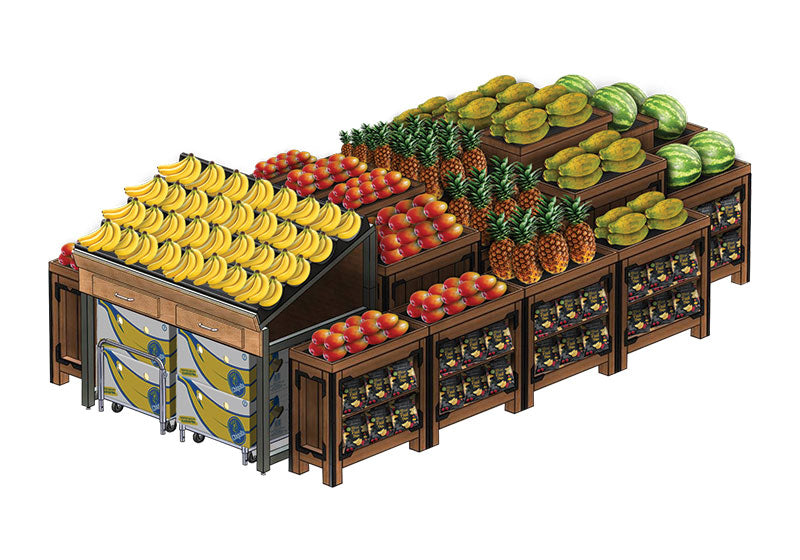 Square Bin with Complete Option Displays [OB3636]