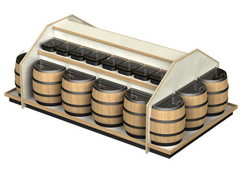 Buckets and Barrels Floor Display Fixture [SR03]
