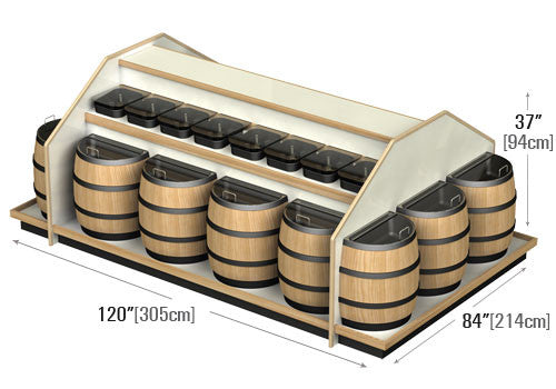 Buckets and Barrels Floor Display Fixture [SR03]
